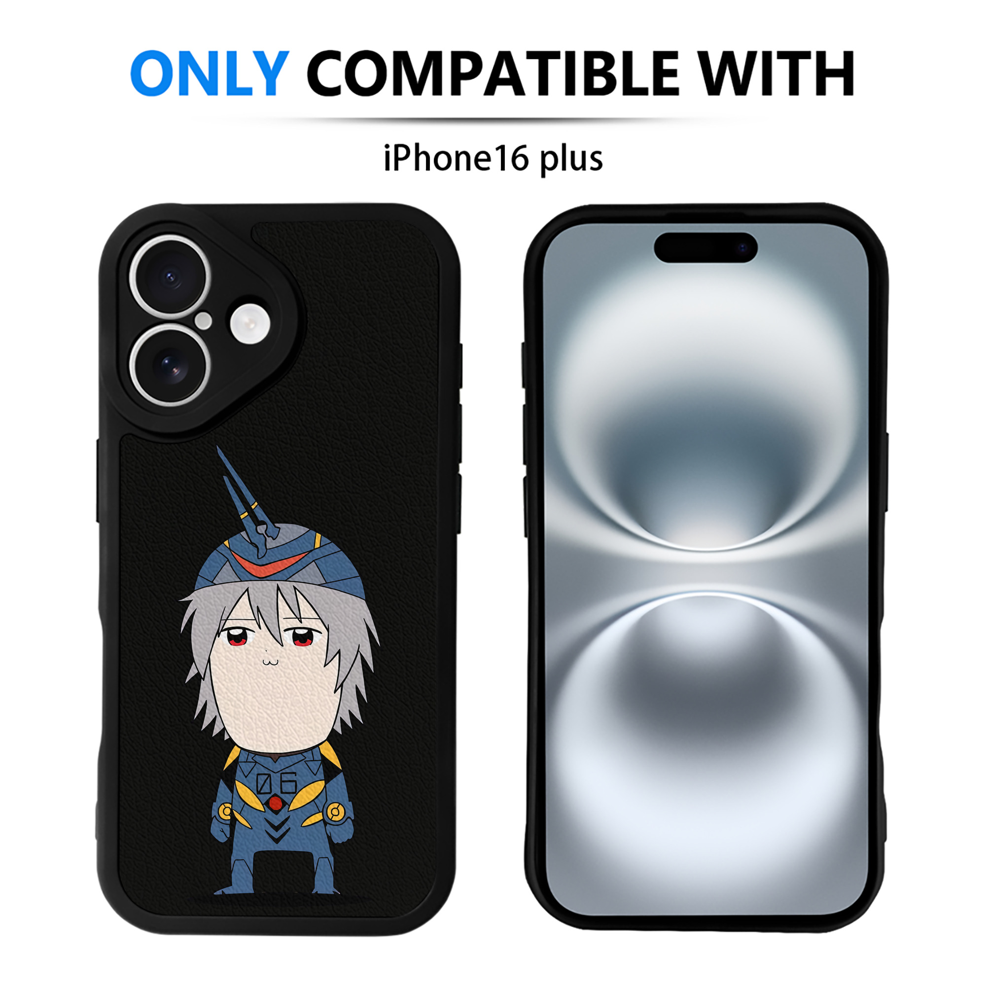 （画像用） EVA 新世紀エヴァンゲリオン 【iPhone 16シリーズ対応】シリコンスマホケース（レザー調） 材質：シリコン